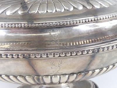 Lot 2061 - A George III silver lidded twin handled...