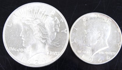 Lot 2254 - United States of America, 1924 Peace dollar,...