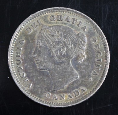 Lot 2221 - Canada, 1881 five cents, obv: young Queen...