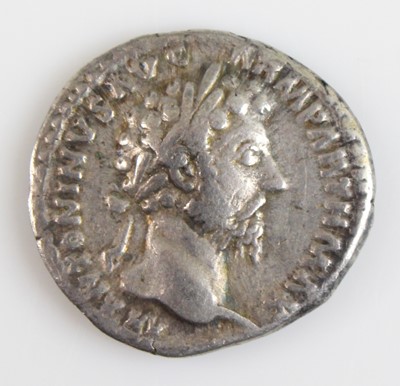 Lot 2093 - Roman Empire, Marcus Aurelius silver Denarius,...