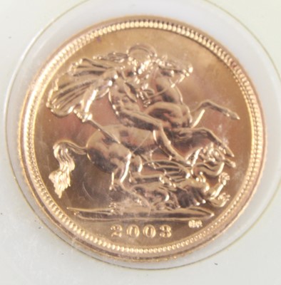 Lot 2023 - Great Britain, 2003 gold half sovereign,...