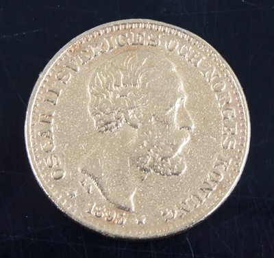 Lot 2009 - Sweden, 1895 gold 10 kronor, obv: Oscar II...