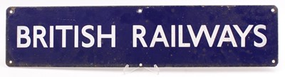 Lot 4 - An original BR Eastern Region blue enamel sign....