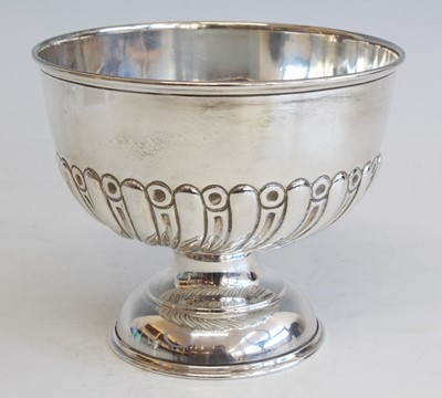 Lot 2129 - A George V silver pedestal rose bowl, of...