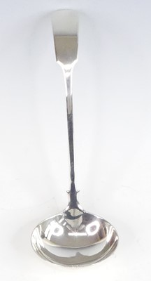 Lot 2134 - A George V silver soup ladle, in the plain...