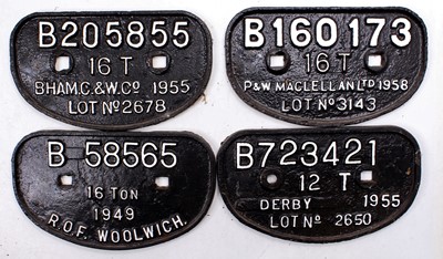 Lot 29 - 4 x BR D type wagon plates repaints from...