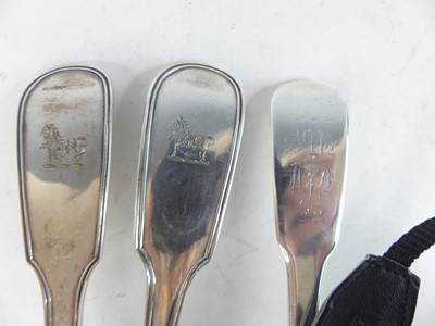 Lot 2078 - A pair of George IV silver serving spoons, in...