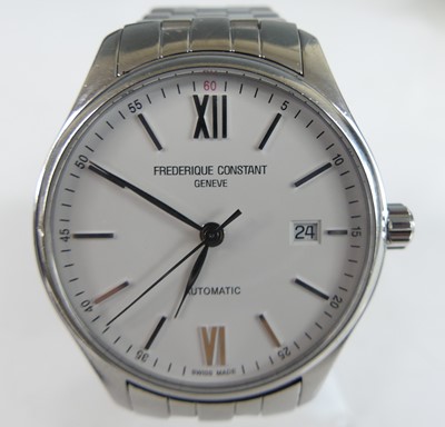 Lot 477 - Frederique Constant of Geneve - a gent's steel...