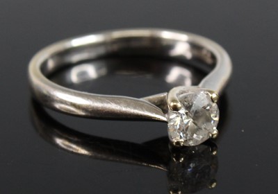 Lot 2870 - A contemporary 18ct white gold diamond...