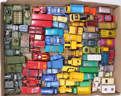 Lot 1525 - A tray of play-worn Matchbox miniatures, with...