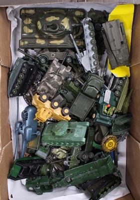 Lot 1528 - A large box of mixed plastic and diecast...