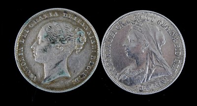 Lot 2286 - Great Britain, 1859 shilling, Victoria young...