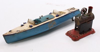 Lot 1545 - A Hornby tinplate and clockwork river cruiser...