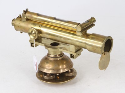 Lot 25 - An early 20th century lacquered brass surveyor'...