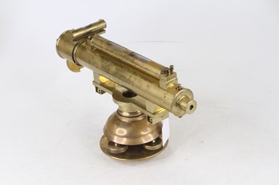 Lot 25 - An early 20th century lacquered brass surveyor'...