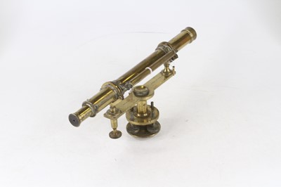 Lot 28 - A late 19th century lacquered brass surveyor's...