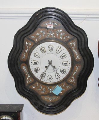 Lot 54 - A 19th century French vineyard wall clock...