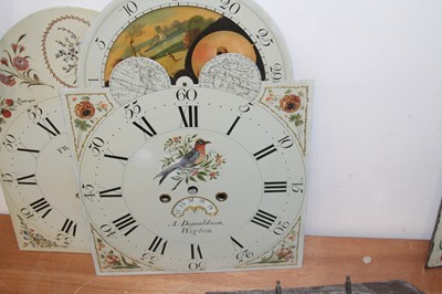Lot 59 - A 19th century long case clock dial, of square...