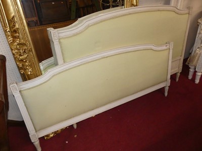 Lot 1114 - A French white painted kingsize lit-en-bateau,...