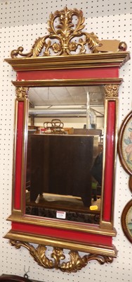 Lot 1126 - A gilt and red painted classical style...