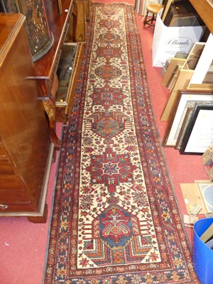 Lot 1135 - A Persian woollen hamedan hall runner, 450 x 93cm