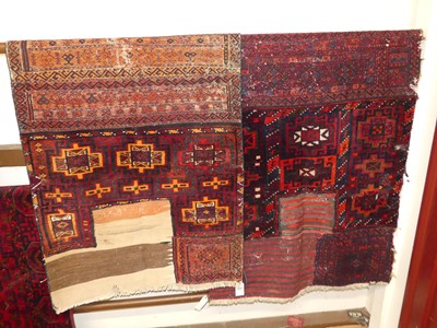 Lot 1147 - Two near matching Persian woollen kilim hall...