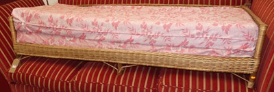 Lot 1154 - A wicker day bed, length 185cm