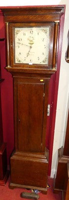 Lot 1162 - A circa 1800 oak provincial long case clock,...