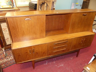 Lot 1167 - A 1970s G-Plan Fresco teak high board, width...