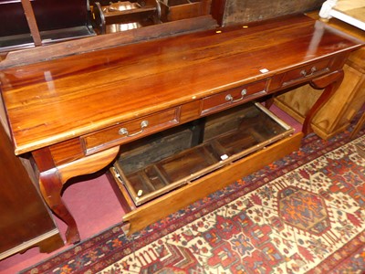 Lot 1179 - A contemporary hardwood three drawer long hall...