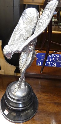 Lot 1189 - A large contemporary cast chromed metal...