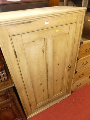 Lot 1193 - A 19th century pine single door pantry...