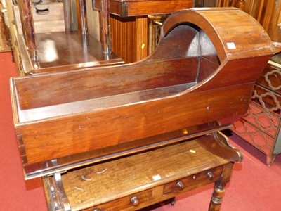 Lot 1199 - A Victorian mahogany baby's rocking crib,...