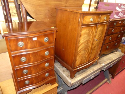 Lot 1203 - A reproduction mahogany and cross banded...