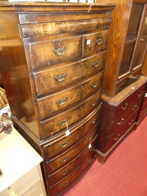 Lot 1215 - An early Georgian style walnut and cross...