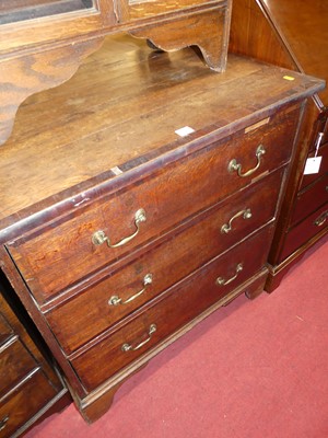 Lot 1217 - A 19th century oak and mahogany cross banded...