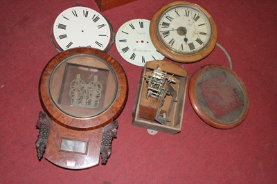 Lot 75 - A collection of assorted wall clock parts to...