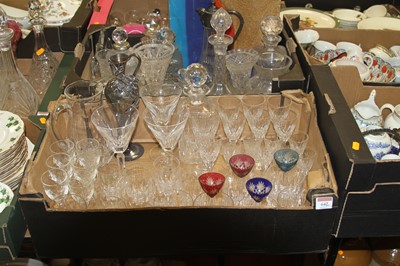 Lot 642 - Two boxes of miscellaneous glassware to...