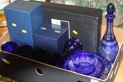 Lot 646 - A box of miscellaneous glassware to include...