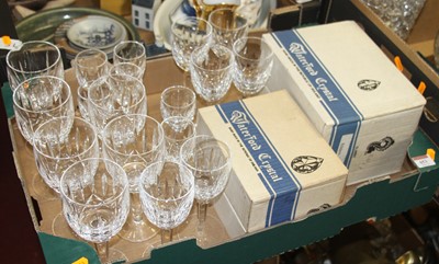 Lot 653 - A box of cut Waterford cut glass ware to...