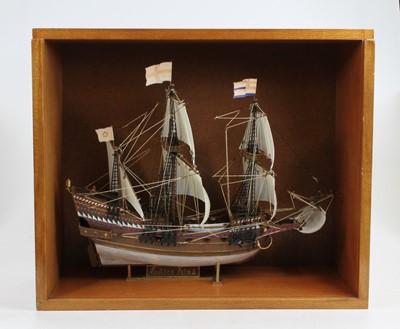 Lot 90 - A painted plastic kit of The Golden Hind...