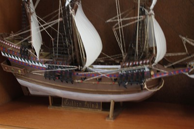 Lot 90 - A painted plastic kit of The Golden Hind...