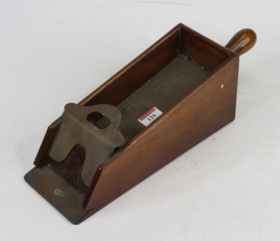 Lot 116 - An early 20th century mahogany card shoe,...