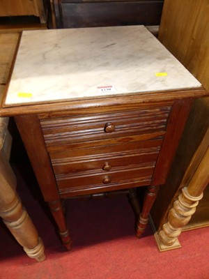 Lot 1230 - A late Victorian pitch pine and white...