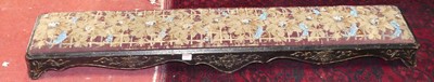 Lot 1232 - A late Victorian ebonised and floral gilt line...