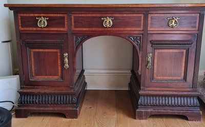 Lot 1261 - An Edwardian mahogany and satinwood inlaid...