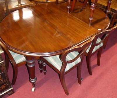 Lot 1274 - A mid-Victorian mahogany D-end extending...