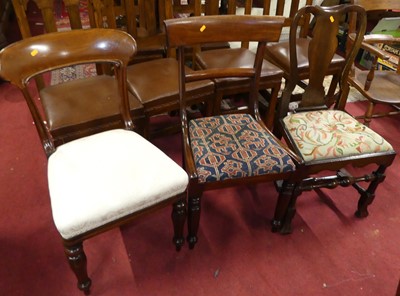 Lot 1298 - A set of four 19th century mahogany barback...