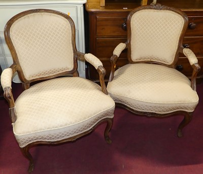 Lot 1311 - A pair of early 20th century French beech...