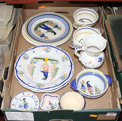 Lot 149 - A collection of Quimper pottery to include a...